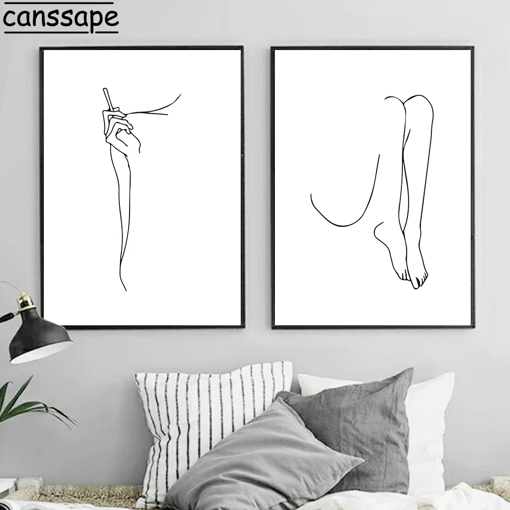 Абстрактная Женская Живопись на холсте рисование настенное искусство