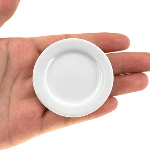 1 шт. 112 Миниатюрные аксессуары для кукольного домика мини десертная керамическая тарелка имитация мебели кухонная тарелка игрушки для украшения кукольного домика