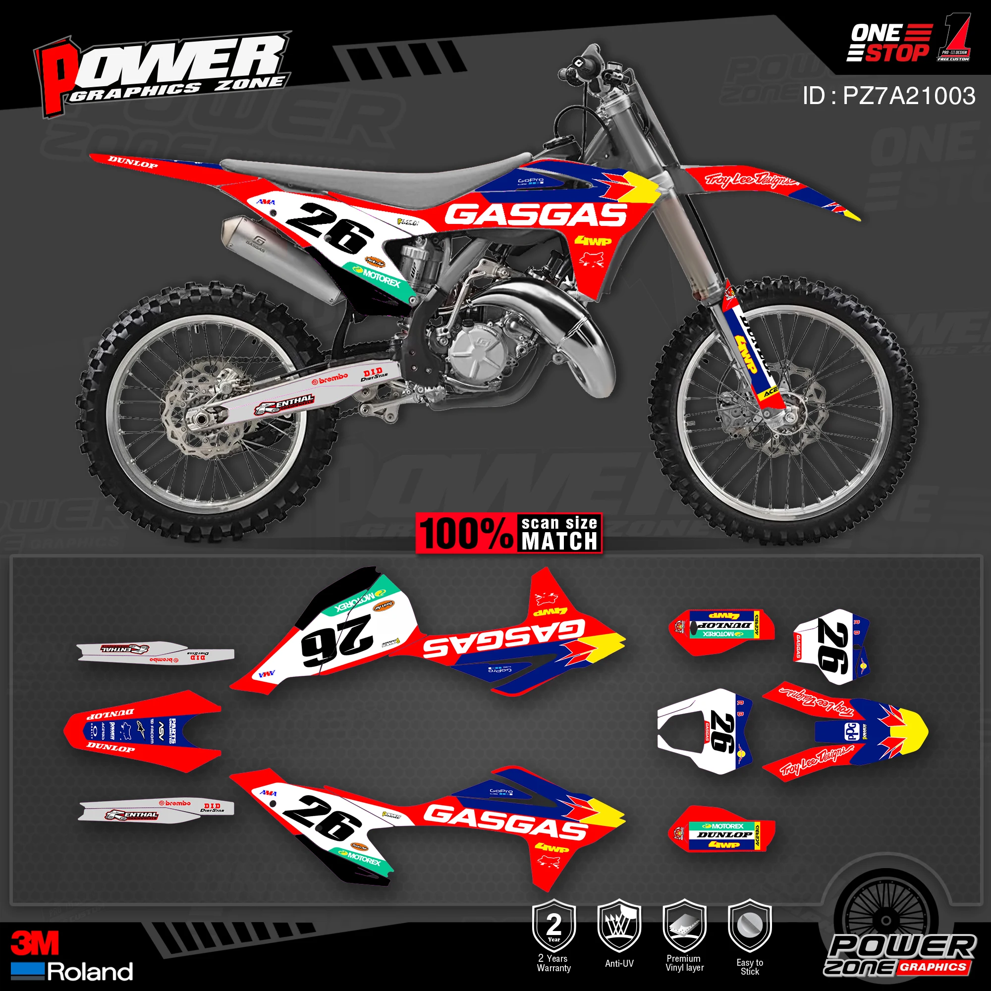 Персонализированные графические фоны PowerZone Team наклейки 3M Набор наклеек для GASGAS