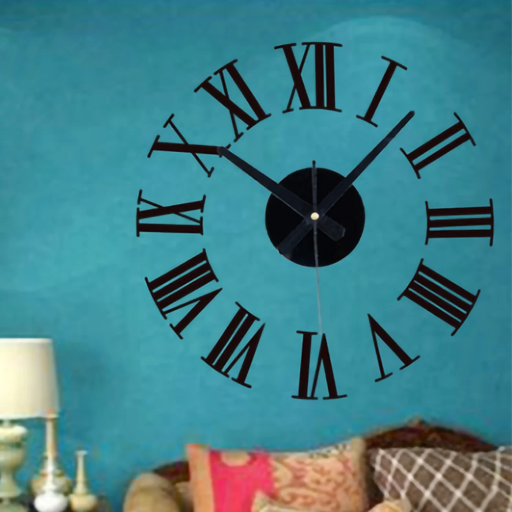 Объемные Большие зеркальные настенные часы домашний декор сделай сам римские