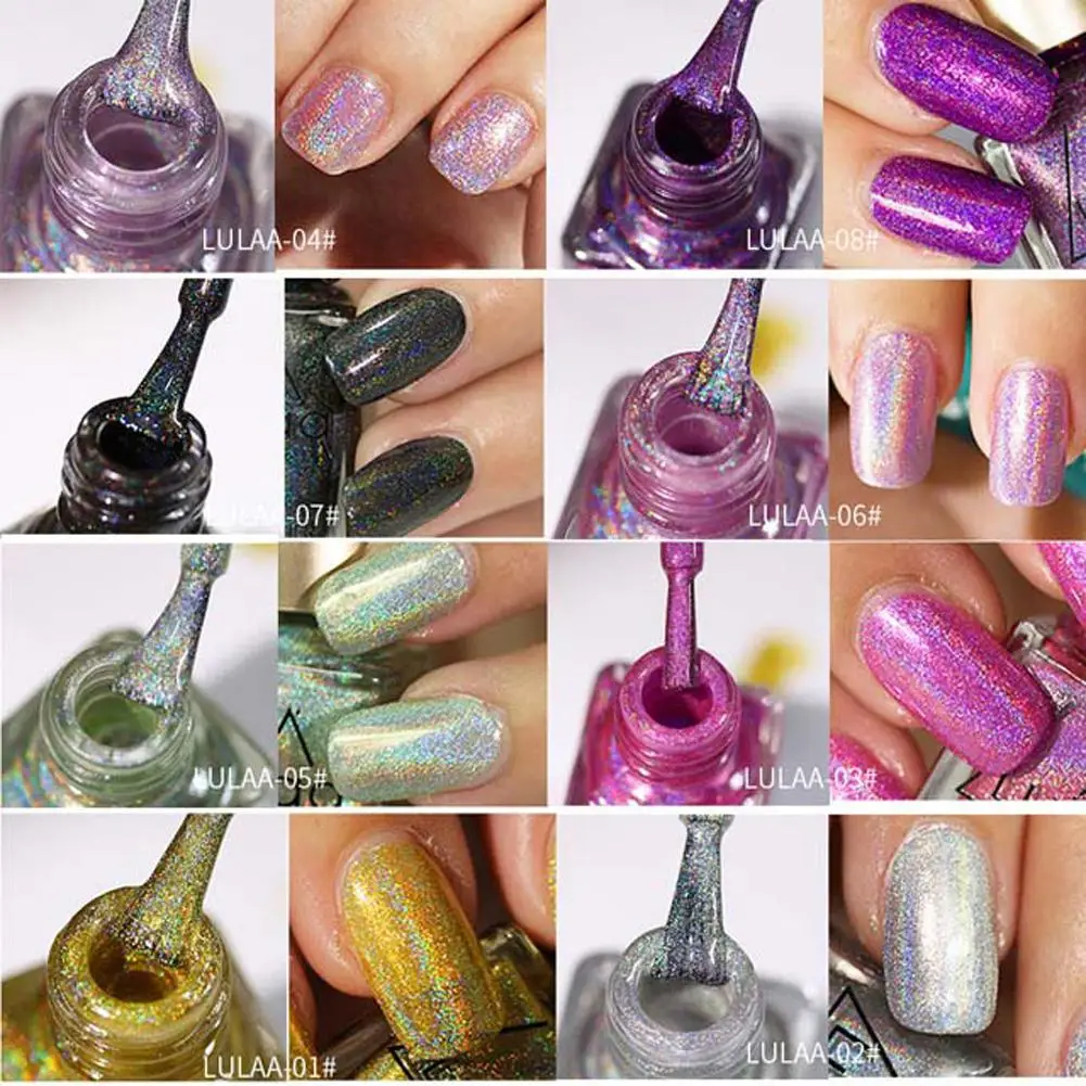 6 мл Лак для ногтей металлический эффект искусства ногтя длительный