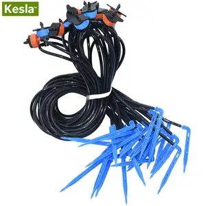 Система капельного орошения KESLA для системы распределения бонсай в сборе и капельница с прямоугольным коленом 24, 248 лч, капельный эмиттер для сада