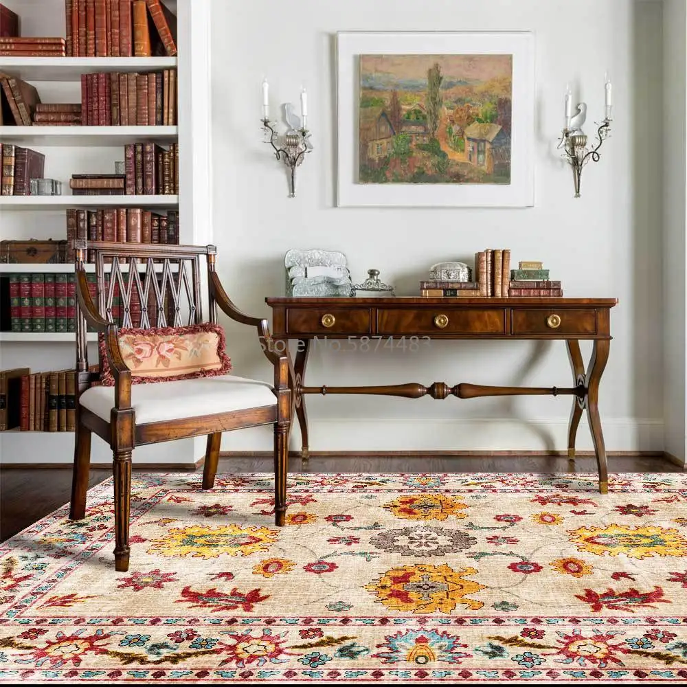 Модный Ретро полированный белый американский кантри цветок Красный Желтый