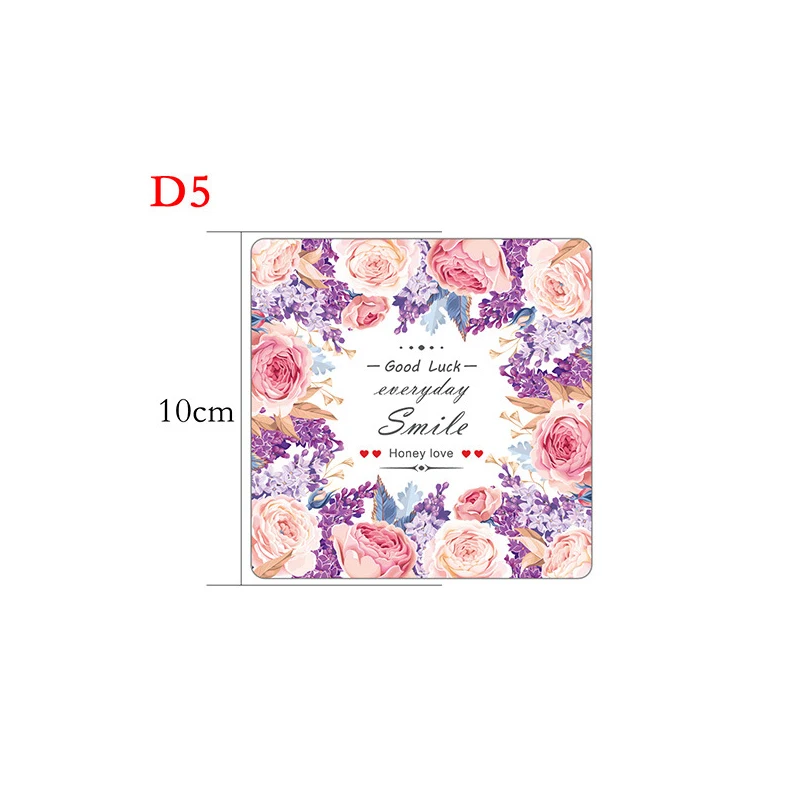 200 шт./лот прекрасный счастливый цветок с наилучшими пожеланиями крафт бумага