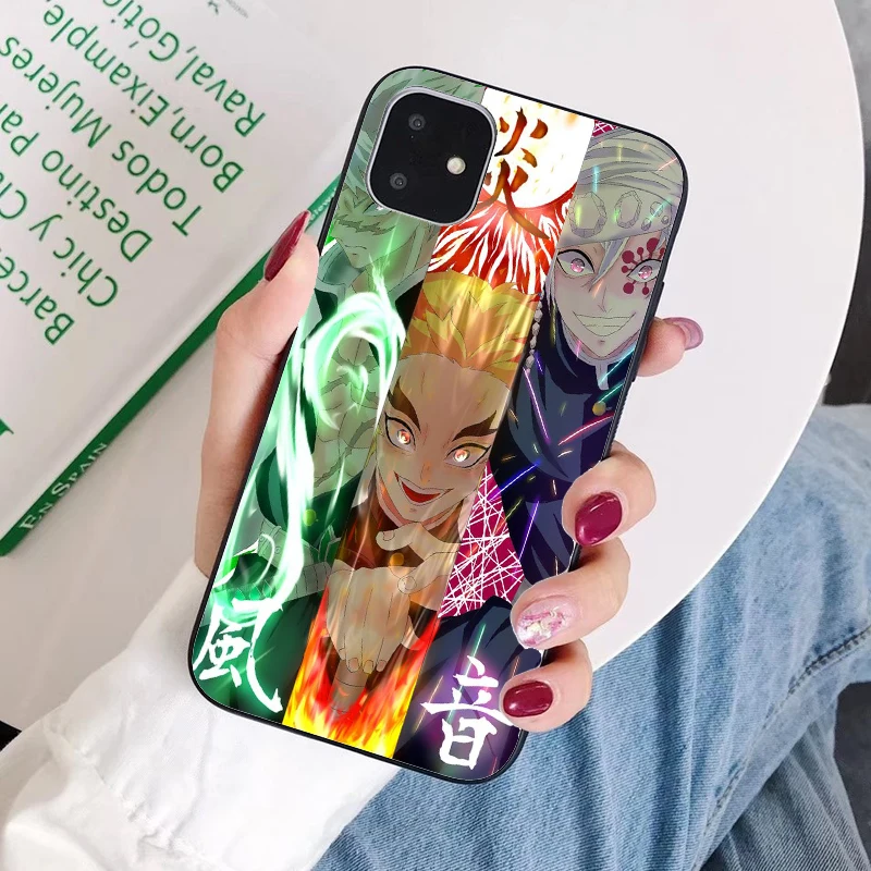

Cute Japan Demon Slayer Case For Iphone 11 12 Pro 6 7 8 Plus X XR XS Max Phone Cases Anime Kimetsu No Yaiba Soft TPU Cover Coque