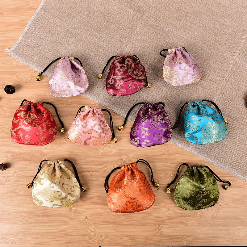 10 шт. шелковая сумка ручной работы разных цветов Подарочный Кошелек для монет мешочки для ювелирных изделий
