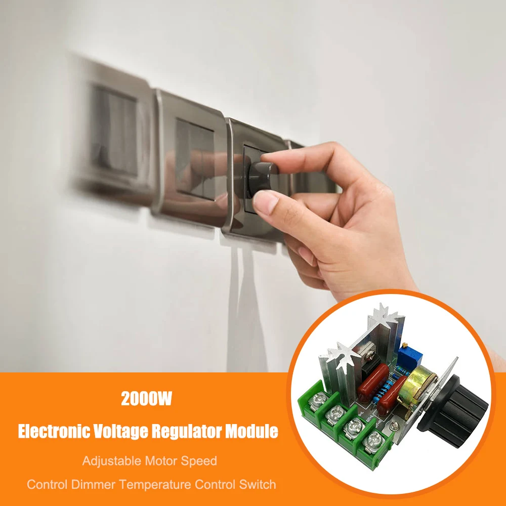 Электронный модуль регулятора напряжения 2000 Вт высокая мощность переменный ток