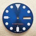 28,5 мм NH35 циферблат часов C3 зеленый светящийся циферблат для движения NH35 часы для дайвинга модифицированный зеркальный Циферблат с S-логотипом