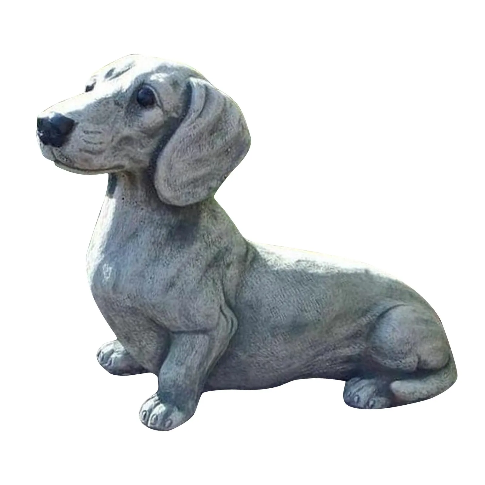 

Creative Puppy Lying Down Sculptures Dachshund Statue Garden Decoration Memorial Dog Figurines Decor Indoor Outdoor Garden Decor
