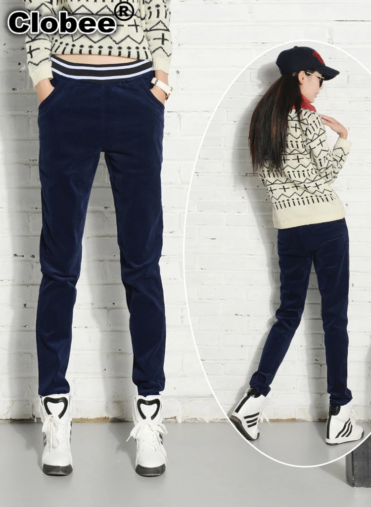 2020 осень женские вельветовые Штаны утепленные штаны для женская летняя обувь