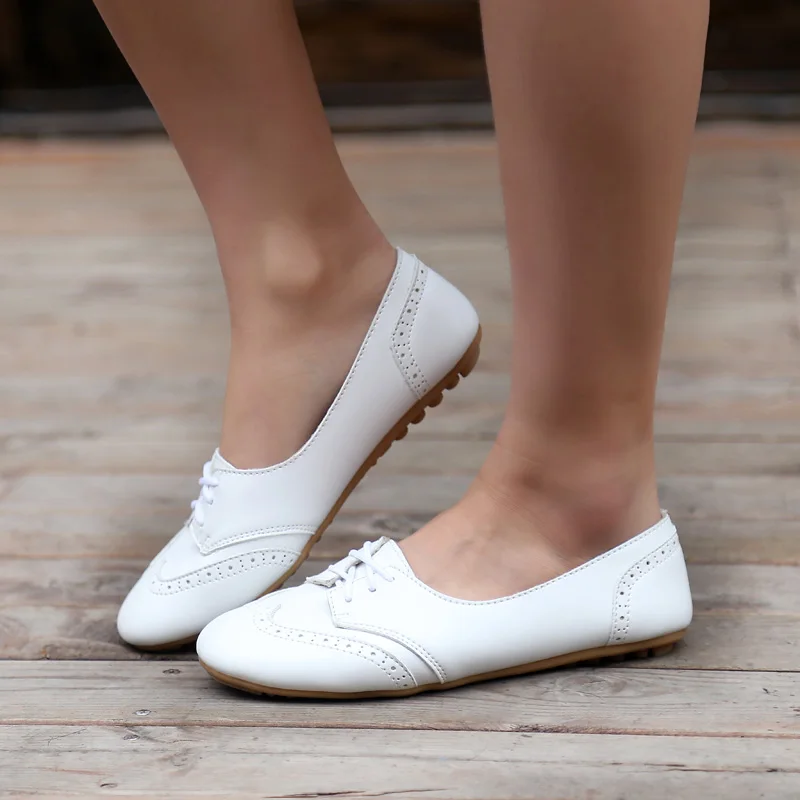 Туфли оксфорды женские плоская подошва шнуровка балетки Мокасины лоферы хит