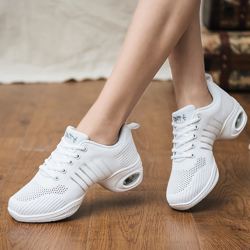 

New 2020 Dance Shoes For Girls Sports Soft Outsole Breath Women Practice Shoes Modern Jazz Dance Shoes Sneakers