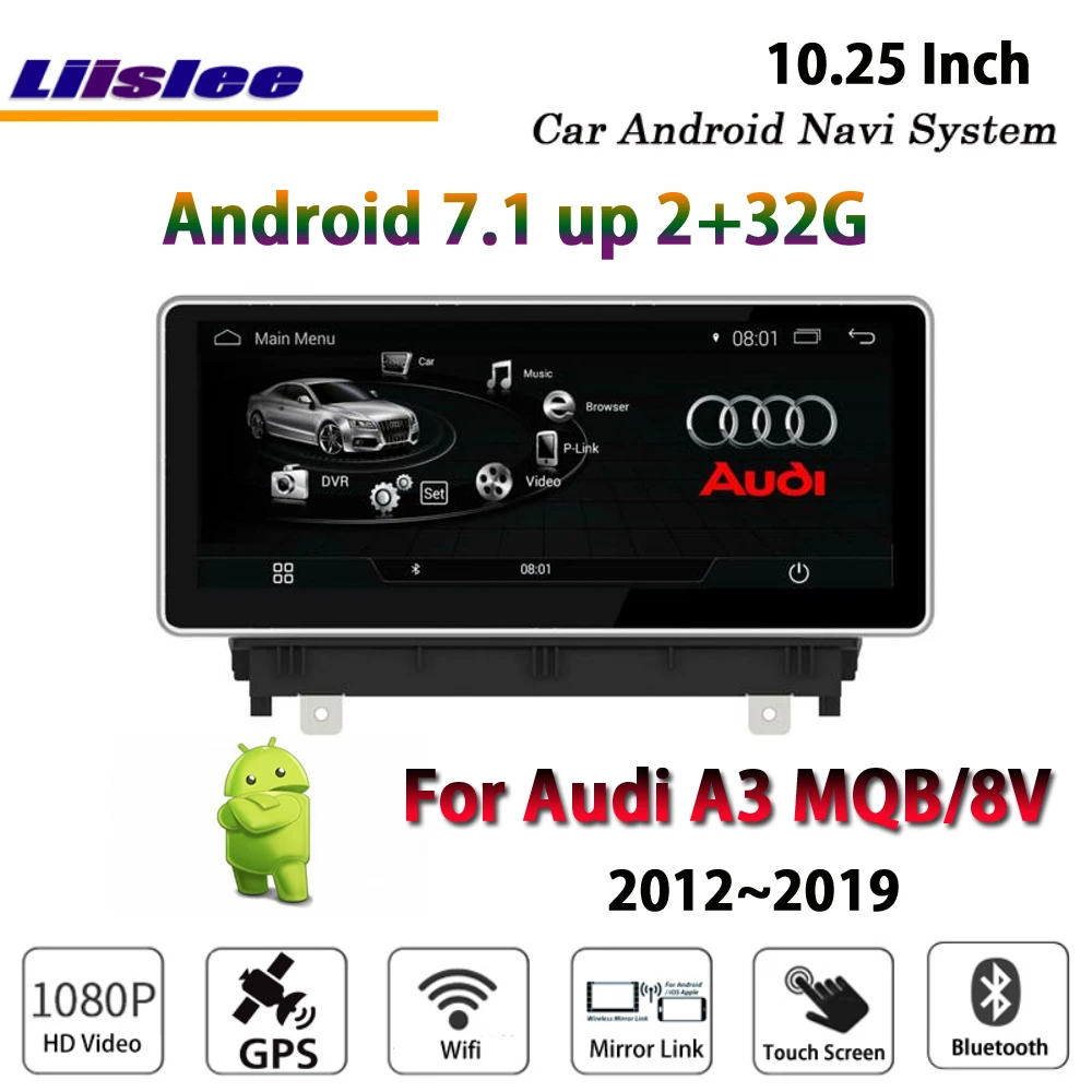 Liislee автомобильный Android 7 1 2G RAM 32ROM для Audi A3 MQB 8V 2012 ~ 2019 радио видео Carplay GPS навигация