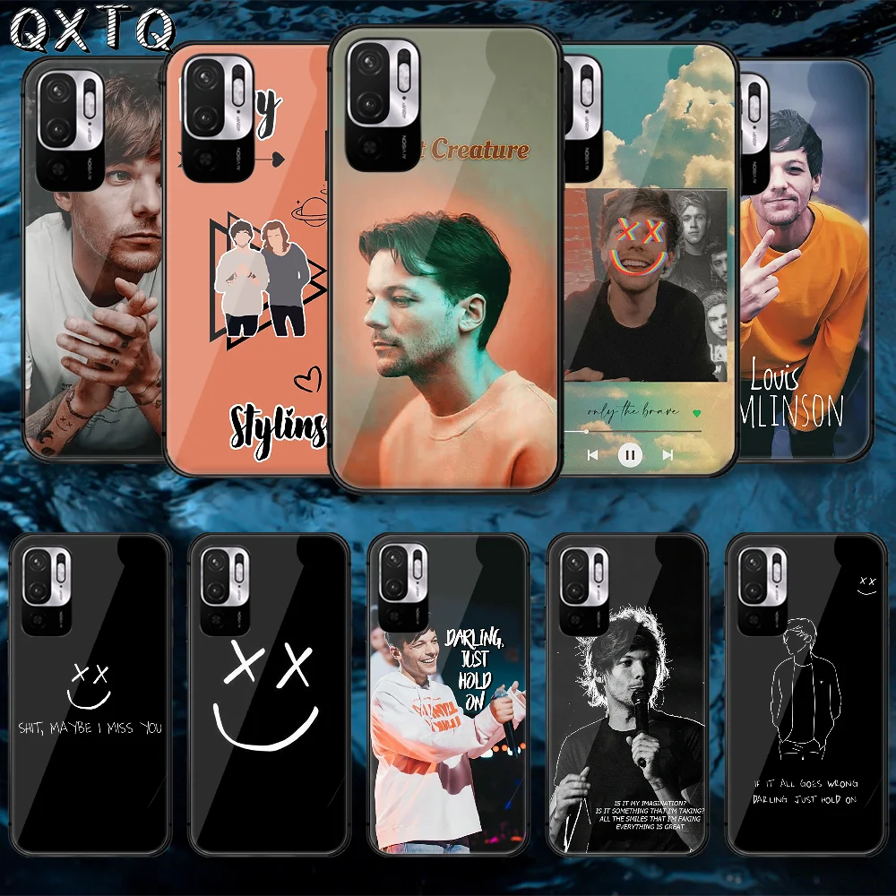 

QXTQ 1D Louis Tomlinson Tempered Glass Phone Case Bag Cover For Xiaomi Redmi Note 7 8 9 10 A C T S Pro K 30 40 Cover Trend