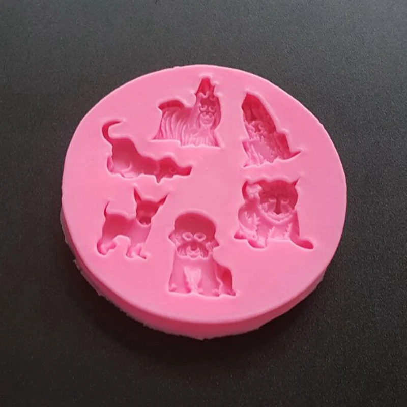 

Cute Dogs Animal Silicone Cake Mold Ice Cube Tray Chocolate Cookie Fondant Cupcake Mould Non-stick Baking Bakeware