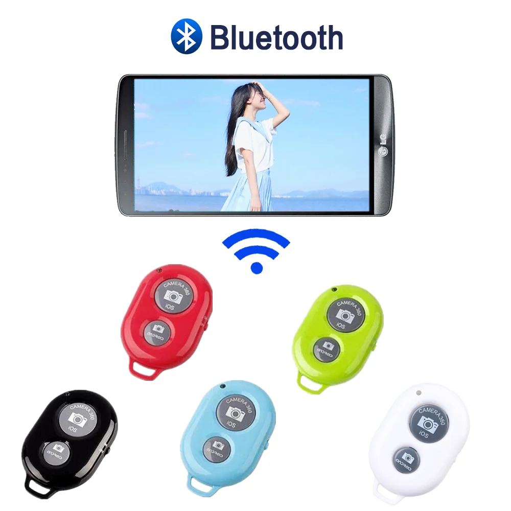 Bluetooth Phone Self Timer Shutter Button for iPhone 7 selfie stick Release Wireless Remote Control Huawei Xiaomi | Электроника