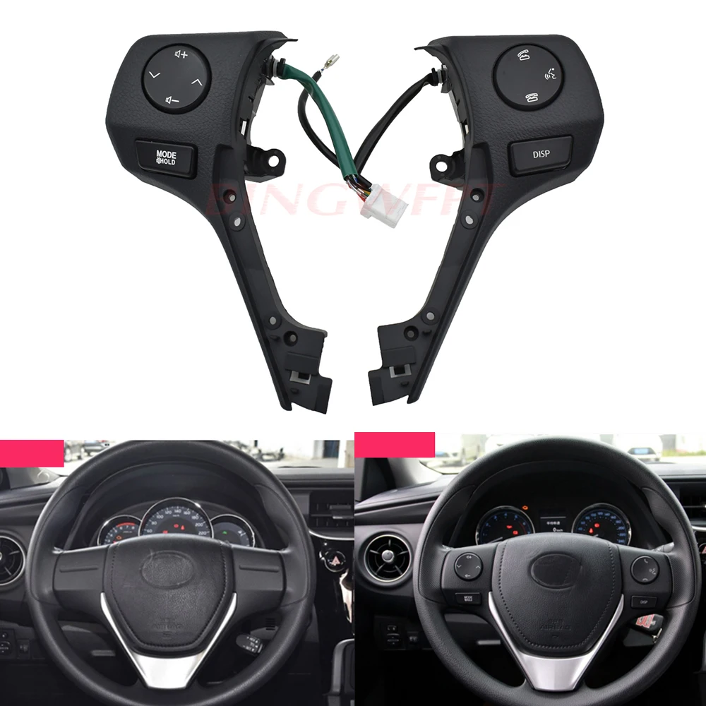 

New Buttons Bluetooth Phone Steering Wheel Audio Control Button 84250-02560 For TOYOTA Corolla RAV4 2014 2015 2016 2017 2018