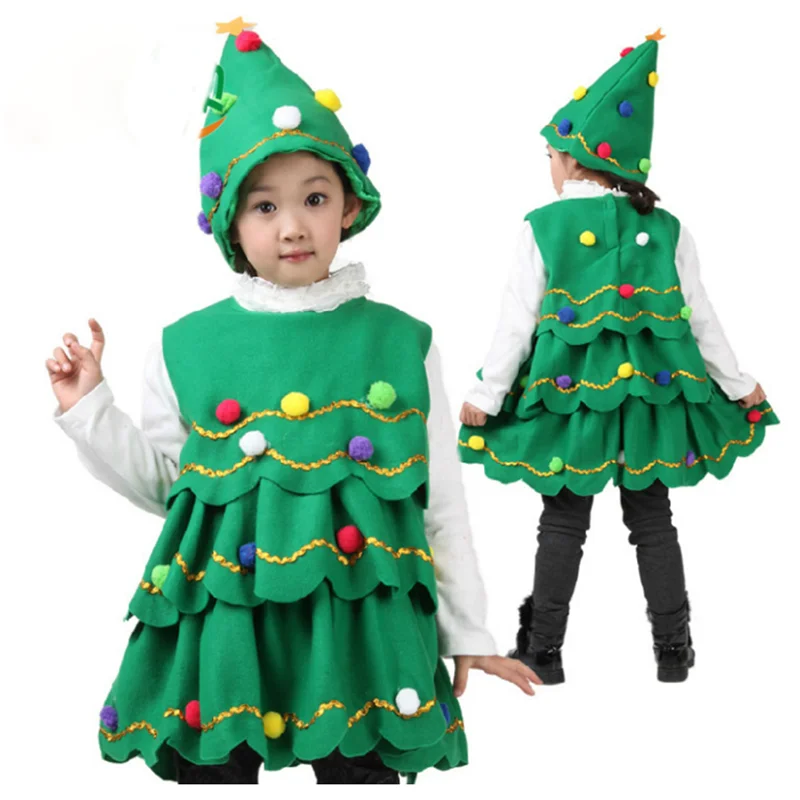 Рождественский костюм детская Одежда для танцев на рождественской елке подарок