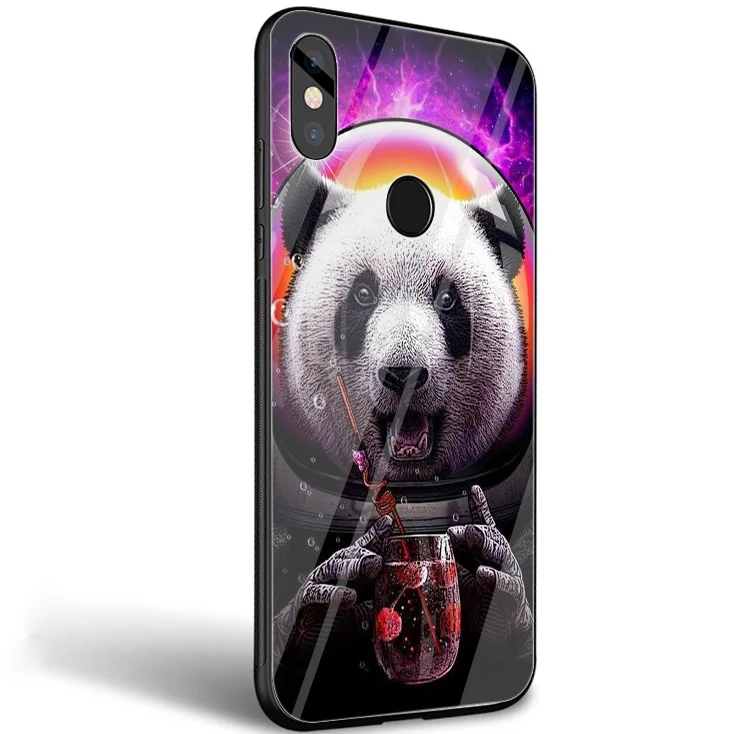 Чехол из закаленного стекла Desxz Panda Dab для Xiaomi mi 8 9 Lite A1 A2 Red Note 5 6 7 Pro 6A 4X Pocophone F1 |