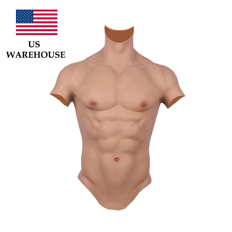 Silicone Muscle Suit Men Male Fake Chest Fake Belly Realistic Artificial Simulation Muscles Cosplay Muscle Crossdresser