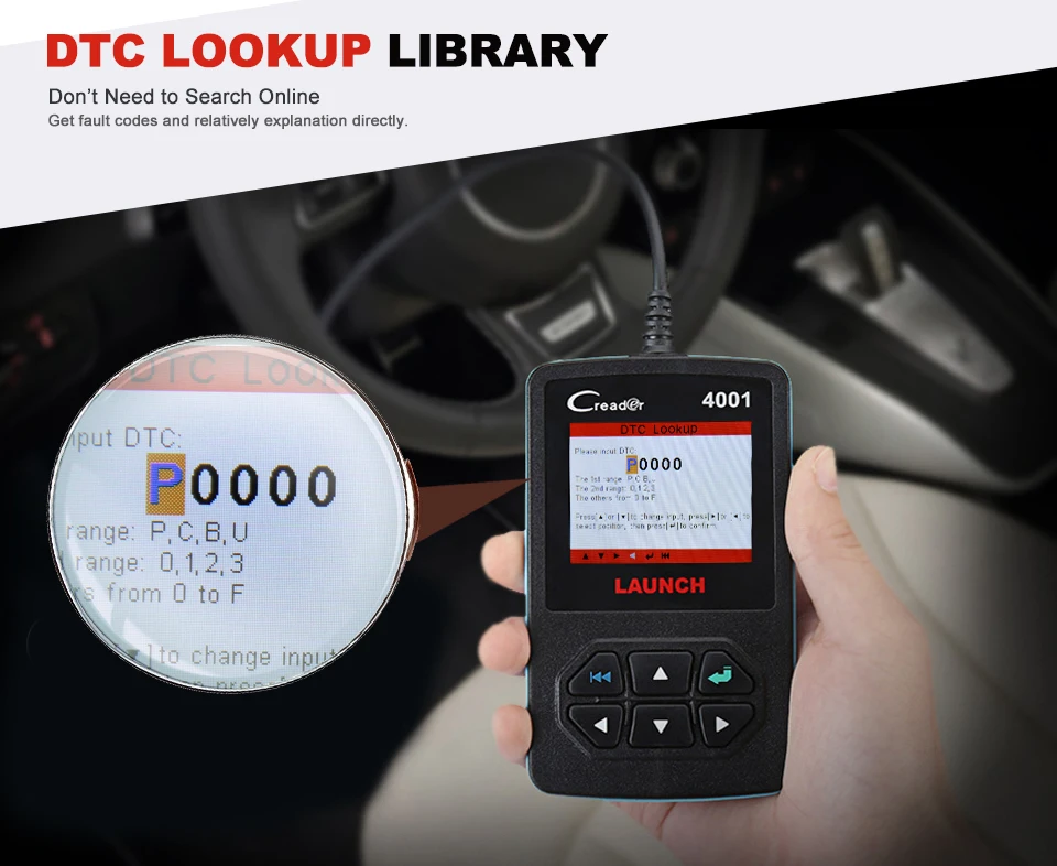LAUNCH CReader 4001 CR4001 OBD2 автомобильный сканер автоматический диагностический инструмент для сканирования OBDII считыватель кодов неисправностей Автомобильная диагностика OBD 2