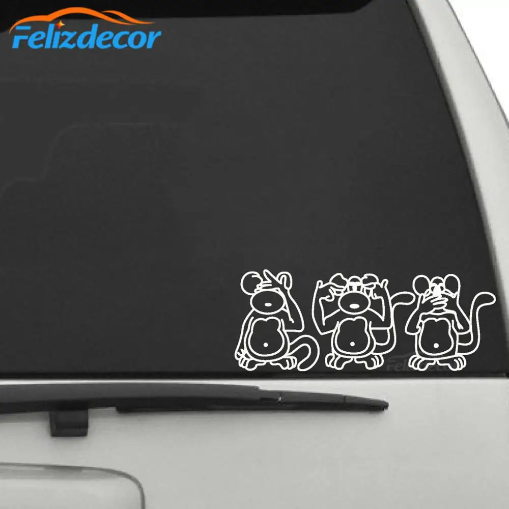 Обезьяны видеть слышать говорить наклейки на тело автомобиля Наклейка окно или