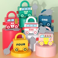 kids learning alphabet locks with key numbers matching counting montessori car educational toys teaching aids word cognition toy