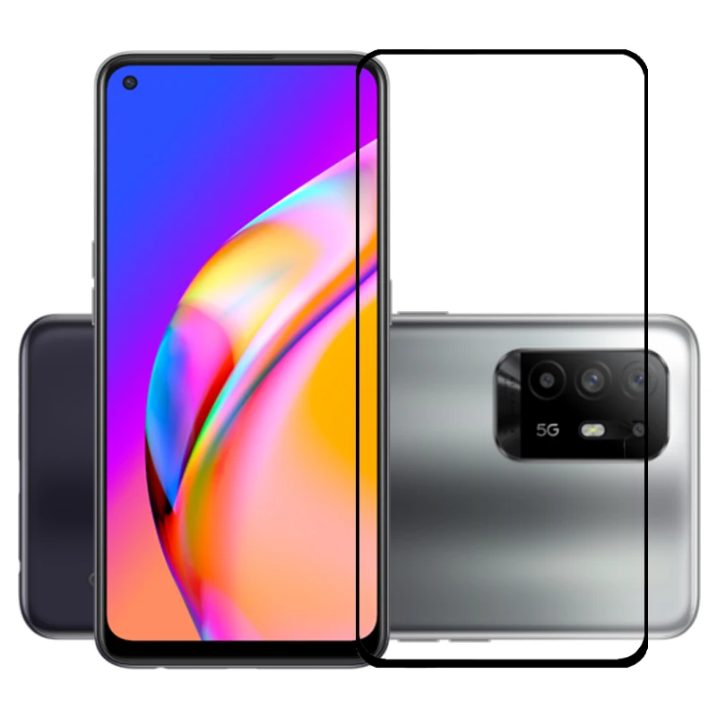 

25 Pcs/Lot Full Cover Screen Protector For Oppo Reno5 Z Scratch Proof Protective Film Tempered Glass