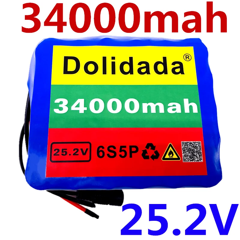 

24V 34Ah 6S5P 18650 li-ion battery pack 25.2v 34000mAh electric bicycle moped /electric/lithium ion battery pack