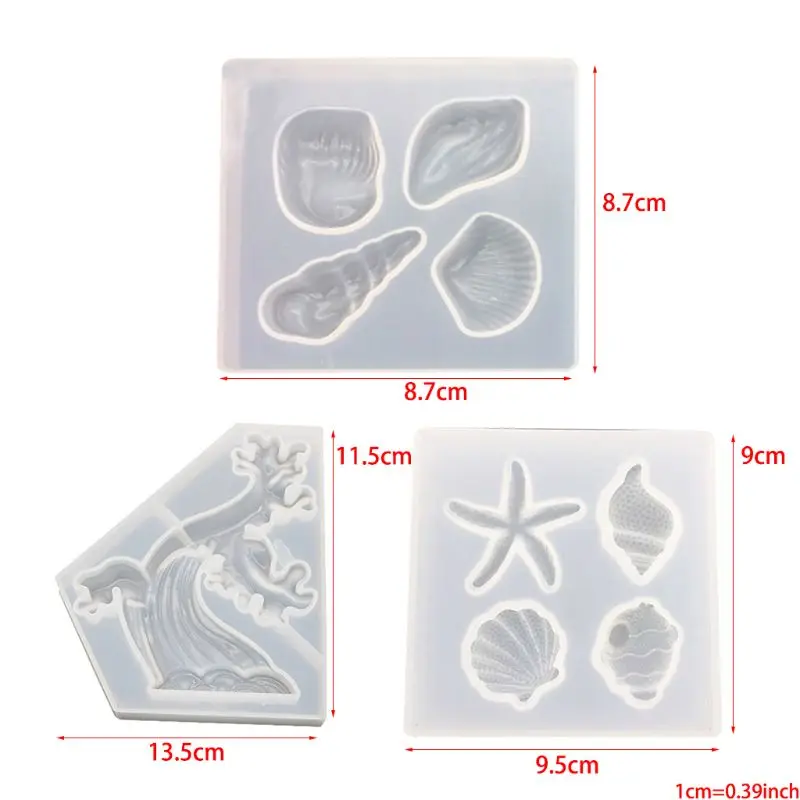 

Silicone Mold Sea Shell Starfish DIY Epoxy Resin Jewelry Making Pendant Decorati