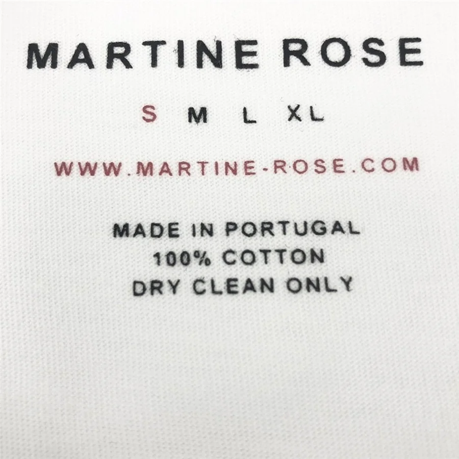 

2021ss Martine Rose T shirt Men Women Signature Short Sleeve Tops Tee men clothing harajuku men clothing