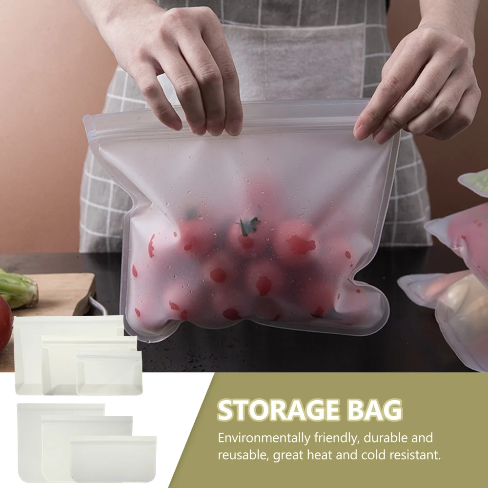 

6Pcs Anti-leak Fresh-keeping Bags Packing Bags Fruit Bags (Transparent)