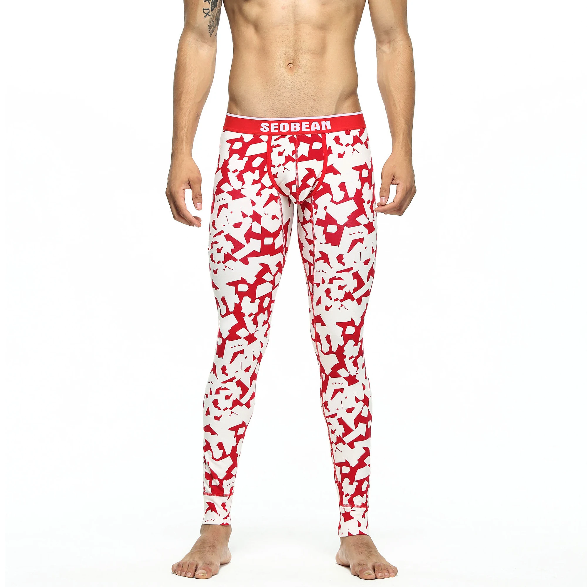 Бесплатная доставка мужские геометрические цветные хлопковые кальсоны