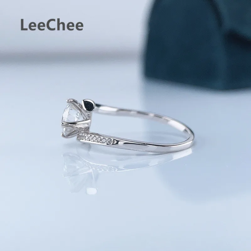 1CT Moissanite Ring Real 925 Sterling Silver 6.5MM VVS Lab Diamond Fine Jewelry for Women Engagement Anniversary Gift Wholesale | Украшения