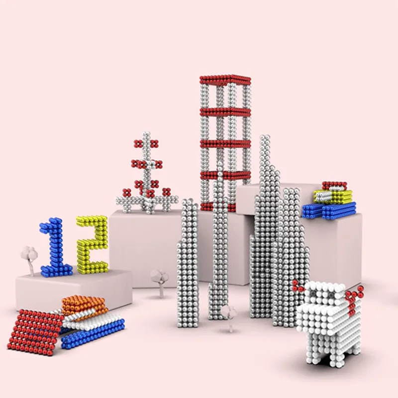 Новинка, 5 мм, 216 шт., магнитный магический куб, Bucky Puzzle Magcube, блоки, Neo Cube Balling с металлической коробкой