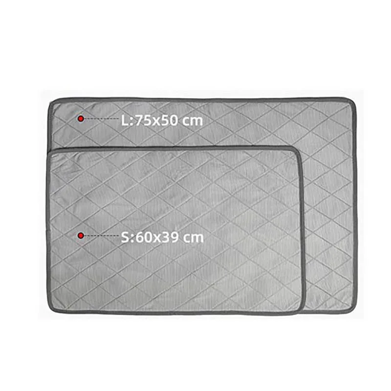 

Pet Cooling Mat Dog Cat Summer Cooling Mat Grey Absorbent Pad Cold Silk Moisture-Proof Cooler Dog Bed Mat Practical Pet Cool Pad