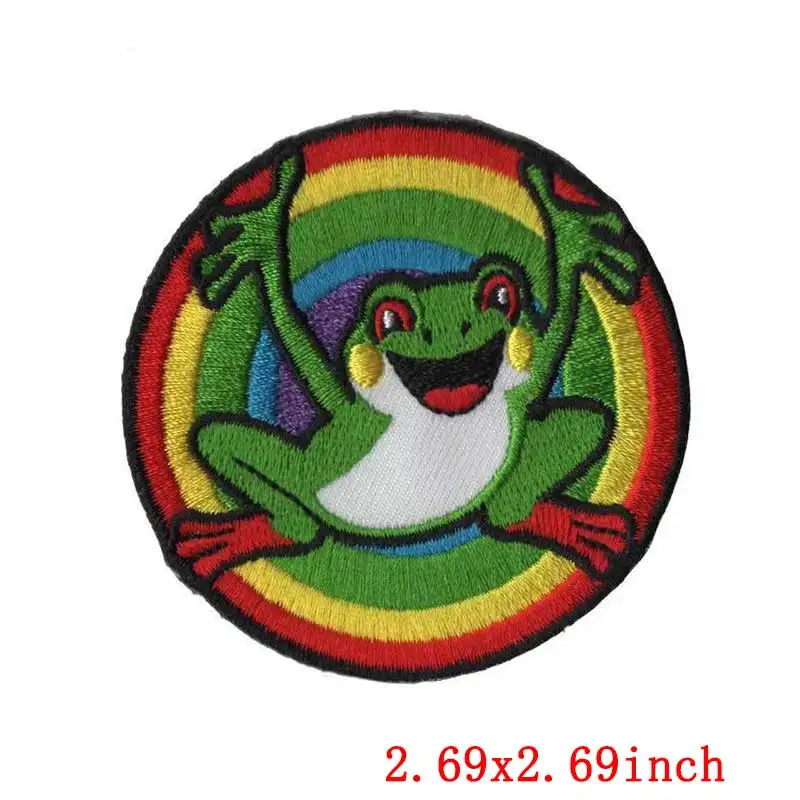 Вышитые Патчи DIY Oeteldonk лягушка патч на одежду утюжок для одежды пошив аксессуары |