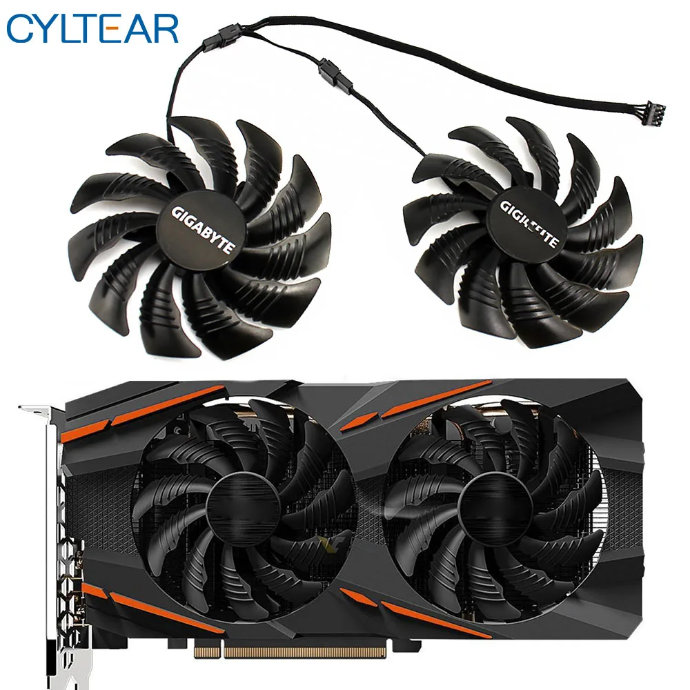 

88MM T129215SU PLD09210S12HH 4Pin Cooling Fan For Gigabyte GTX 1050 1060 1070 960 RX 470 480 570 580 Graphics Card Cooler Fan