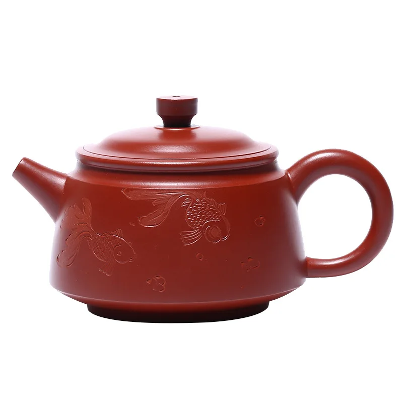 

Yixing purple clay pot raw ore Dahongpao Yuqu lotus seed pot famous handmade teapot