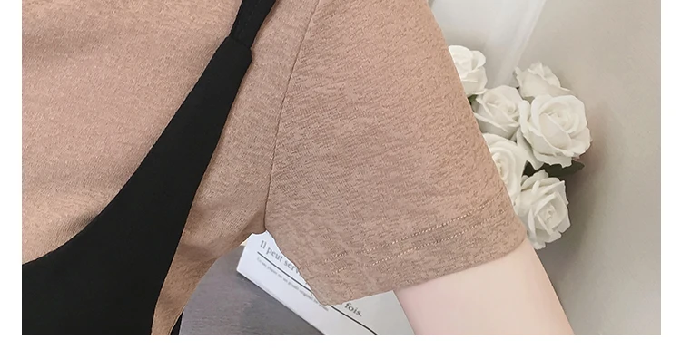 1927# 2PCS/Set Summer Korean Fashion Maternity Long Dress Sexy Sweet Side Splits Sling Dress for Pregnant Women Pregnancy Shirt