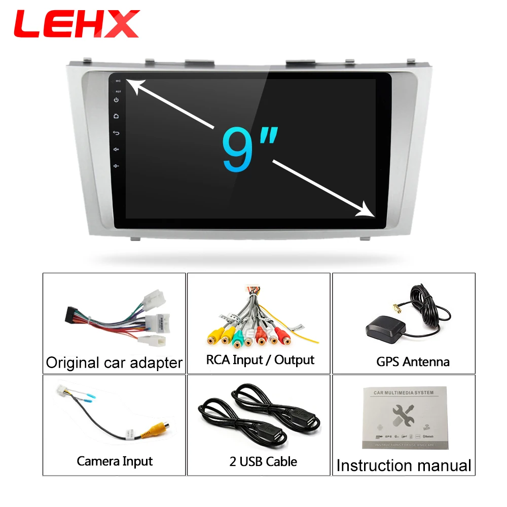 LEHX Android 9 0 Автомобильный мультимедийный плеер 2 din автомобильное радио для toyota camry