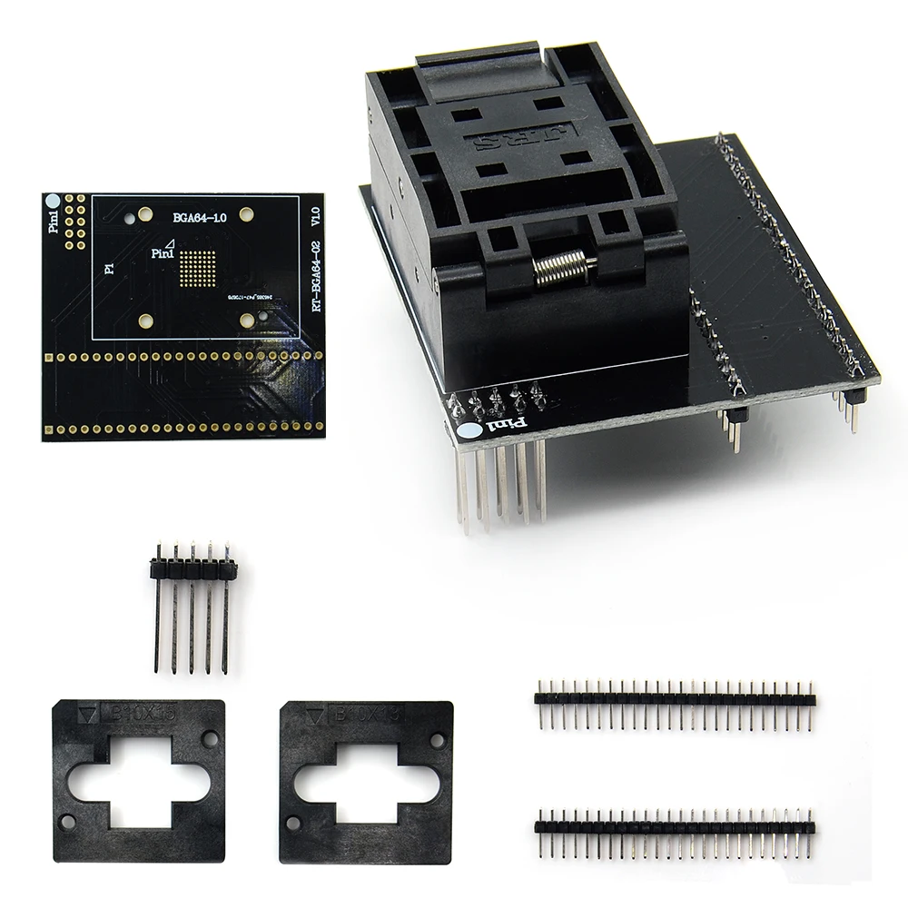 BGA64 EMMC Adapter for RT809H Programmer Universal RT-BGA64-1 1.0mm RT-BGA64-02 Socket 11*13mm Test Clip Smart Chips Calculator |