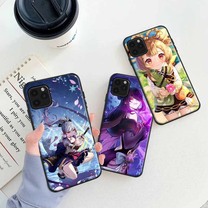 

Genshin Impact Anime Silicone Case Coque For iPhone 12 11 Pro Max 13 Mini X XS Max XR 7 8 SE 2020 6 6S Soft Phone Shell Cover