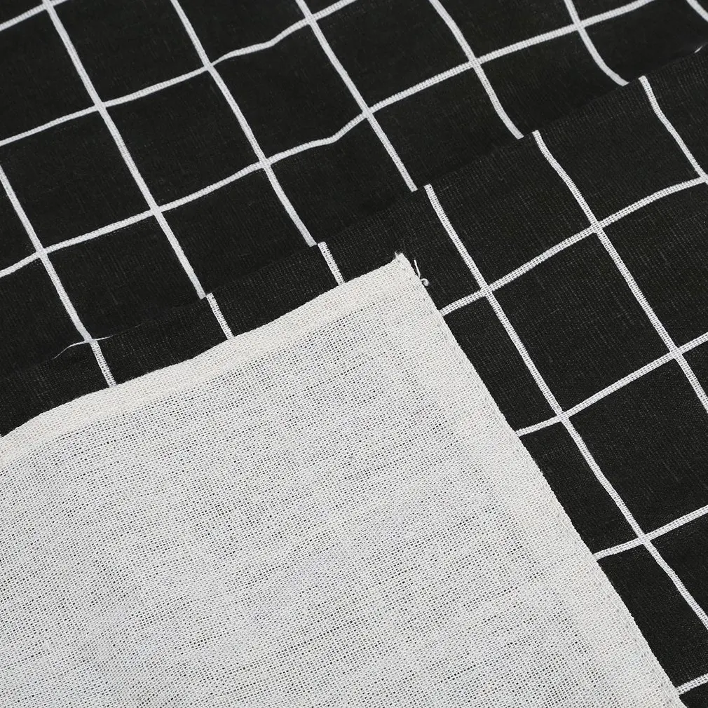 Модный напечатанный домашний Кухонный Фартук с карманом из мягкого хлопка и льна