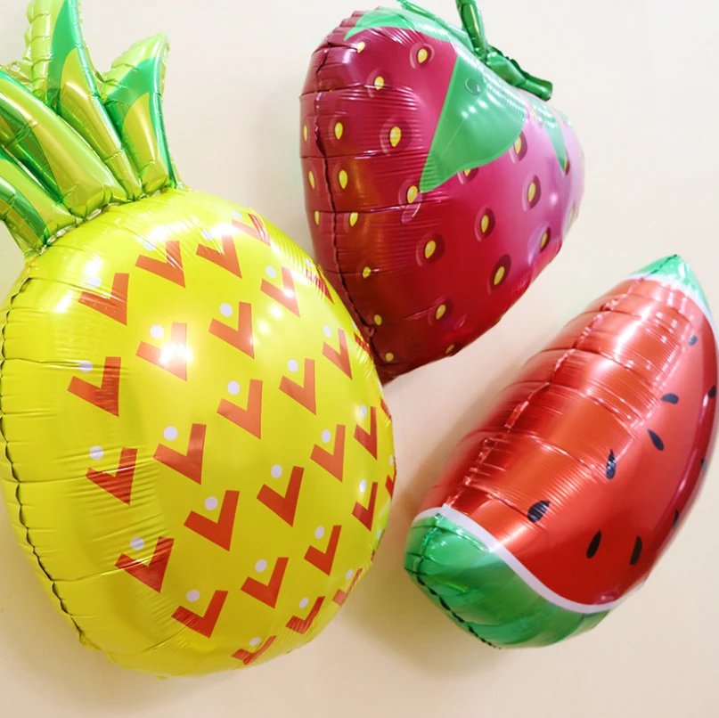 18" Фольгированный шарик с фруктами: персик, арбуз, киви, клубника, апельсин, ананас, летняя фламинго-декорация для вечеринок, детская игрушка.