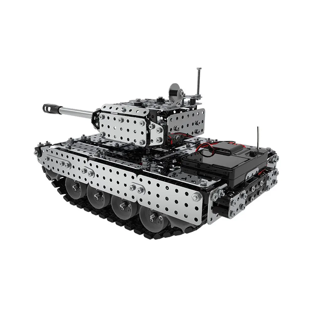 952 шт. 2 4G RC Военный танк набор для сборки Игрушечная модель из нержавеющей стали с
