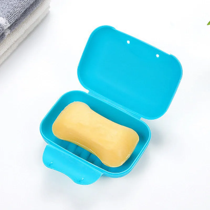 Портативный цветной пластиковый чехол для мыла контейнер мытья дома душа ванной