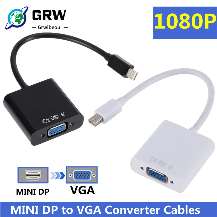 Для MacBook Air Pro iMac Mac Mini Thunderbolt мини порт дисплея Порт DP к VGA Кабель адаптер 1080P для HDTV