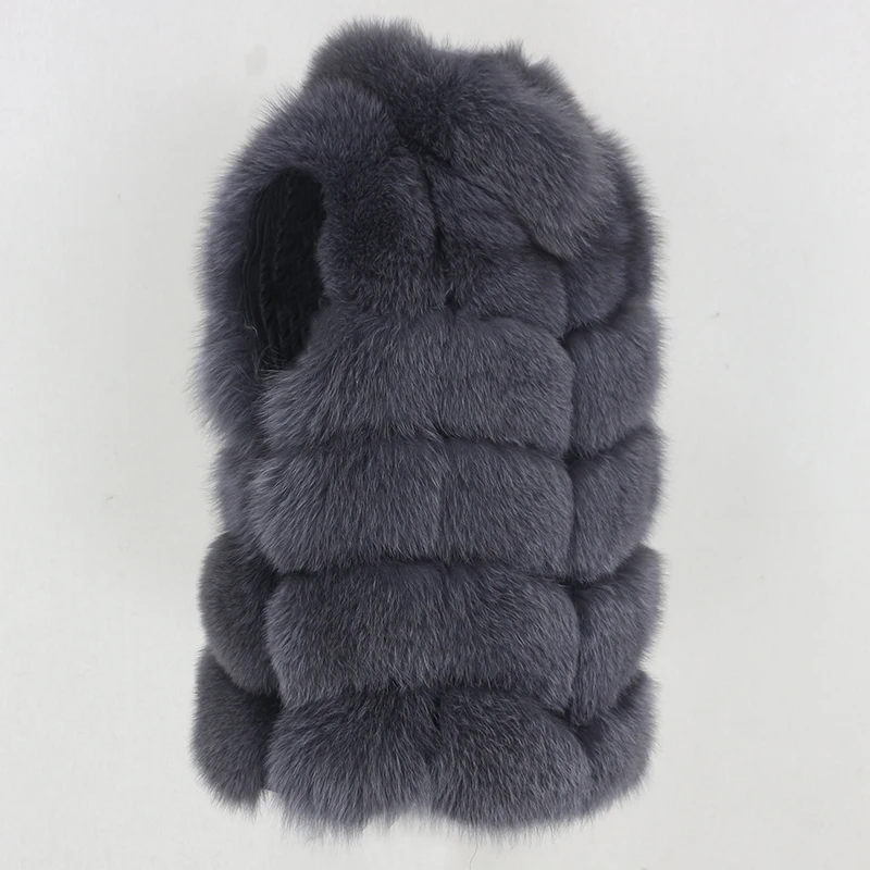 Женская куртка с воротником-стойкой OFTBUY уличная теплая из натурального меха лисы