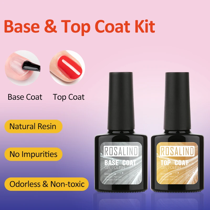 Набор профессиональных полуперманентных лаков для ногтей ROSALIND лампа УФ 36 Вт
